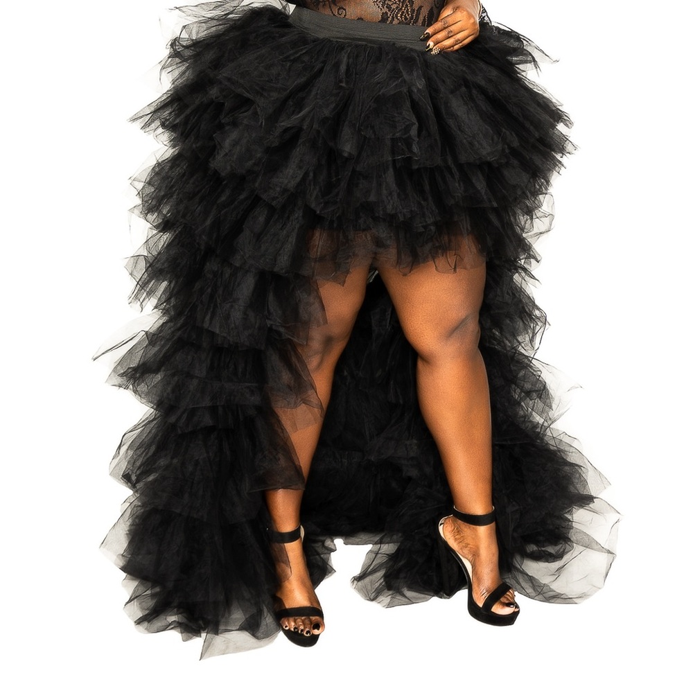 Oversized Tutu Skirt with Train